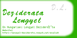 deziderata lengyel business card